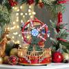New Hot Sale Music Box Movement Christmas Ferris Wheel with Figurines Colorful Lights  Indoor Christmas Decorations