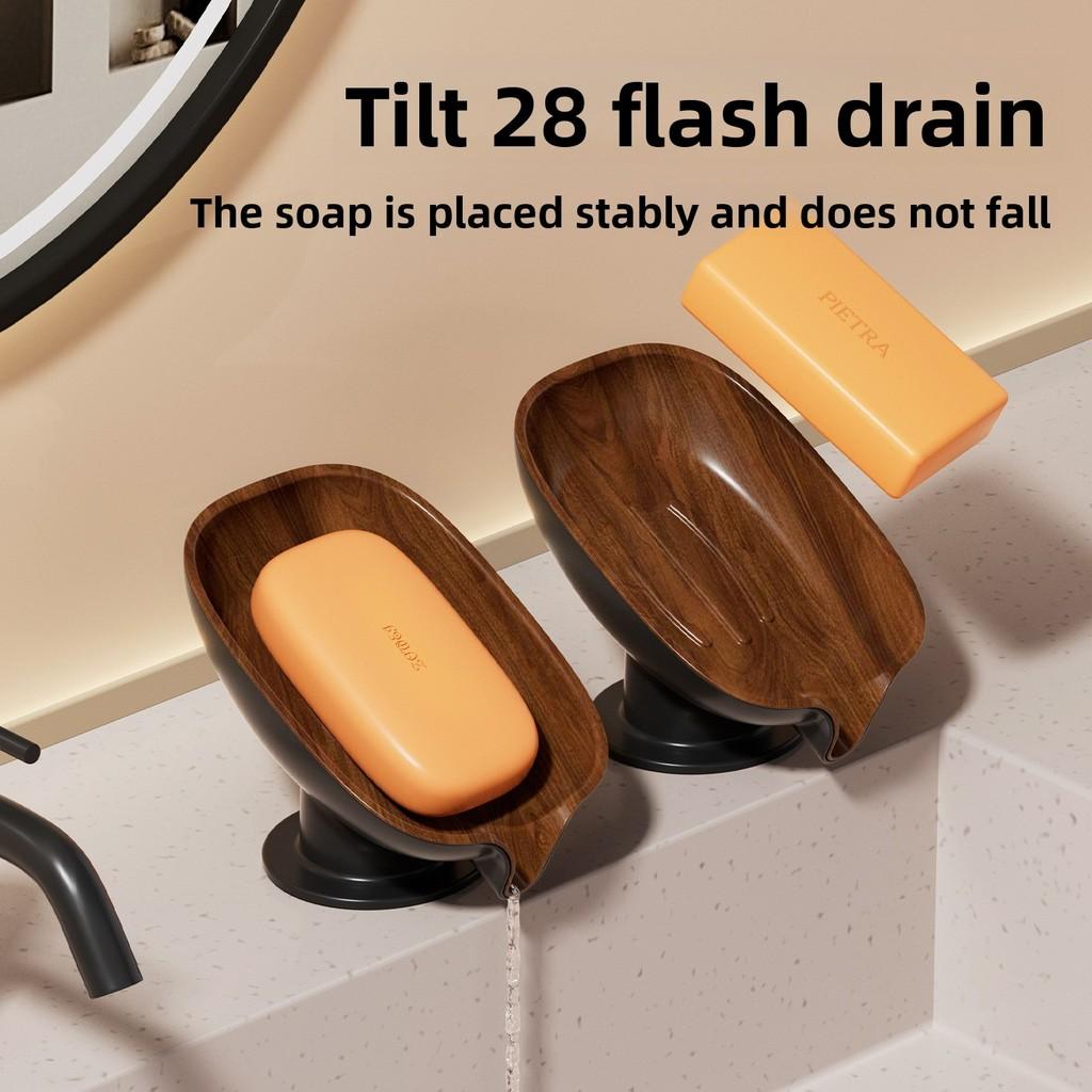 Modern Vintage Soap Dish With Suction Cup For Bathroom Decor