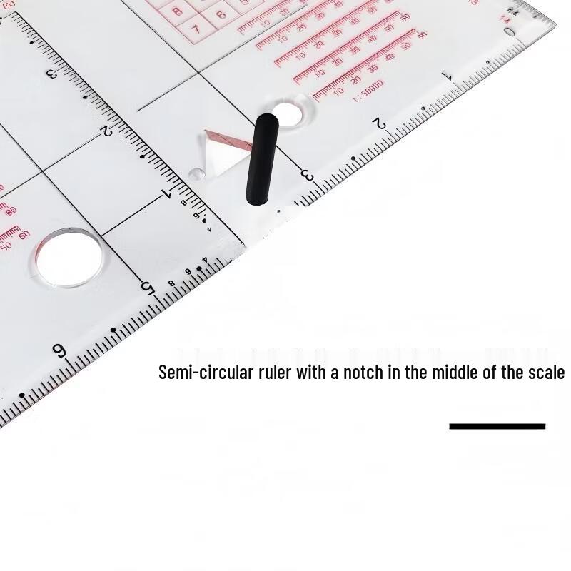Professional Geographic Coordinate Protractor Ruler
