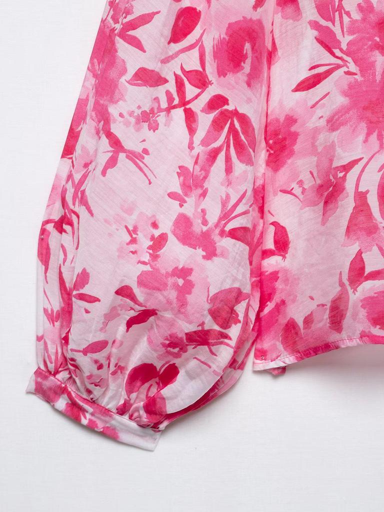 Spring 2025 Women's European & American Layered Print Shirt & Half Skirt Styles