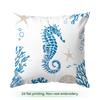 Pcs Deep Blue Ocean Turtle Seahorse Pattern Singlesided Printed Cushion Coversuitable For Living Roombedroomcar Decoration