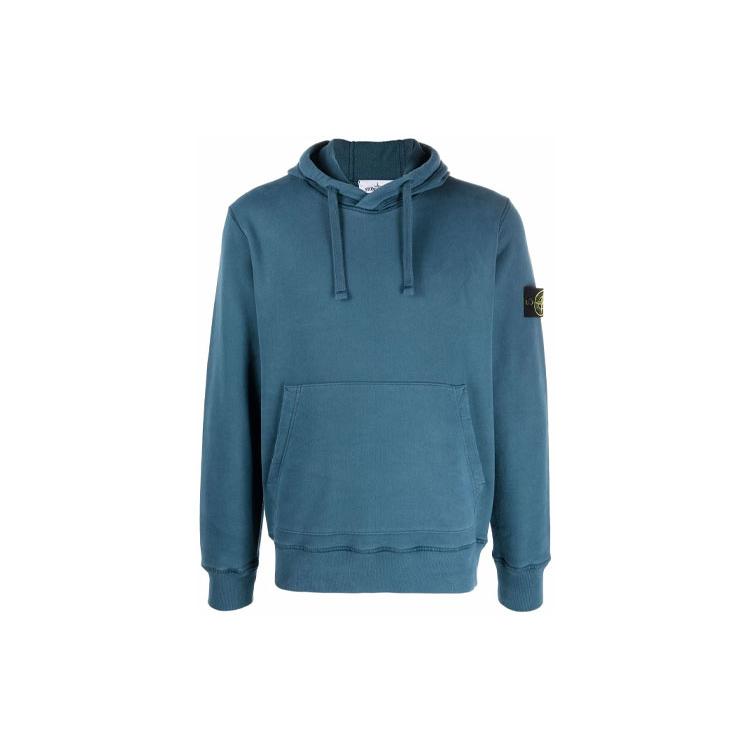 STONE ISLAND Sweatshirts Men's Lake Water Blue Hooded Moderate Regular 751564120-V0023