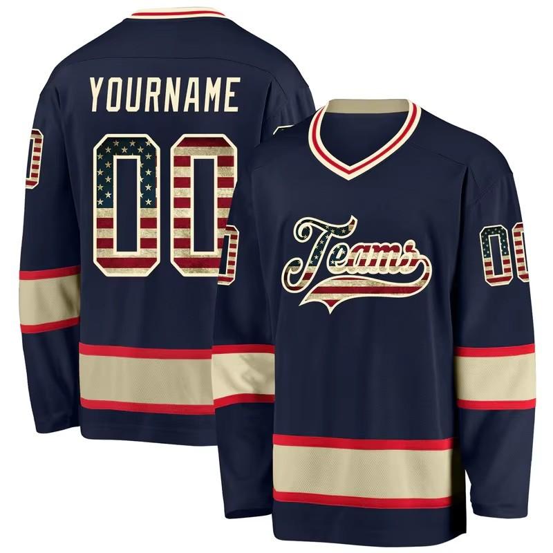 Sublimation Ice Hockey Uniform 3D Print Your Name Number Men's and Women's Ice Hockey Jerseys Game Training Jerseys