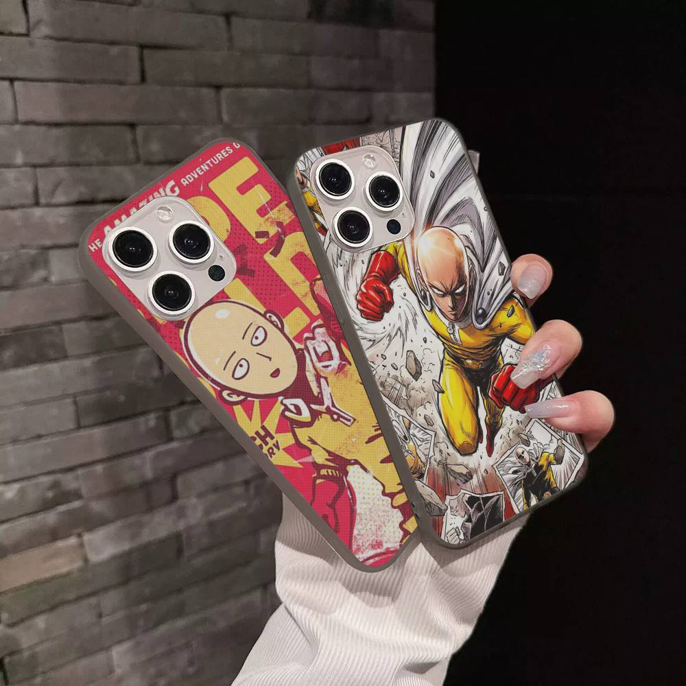 Superhero Anime One Punch Man For IPhone 17 16 15 14 Plus 13 12 11 Pro Max With Shockproof Protective Phone Cover