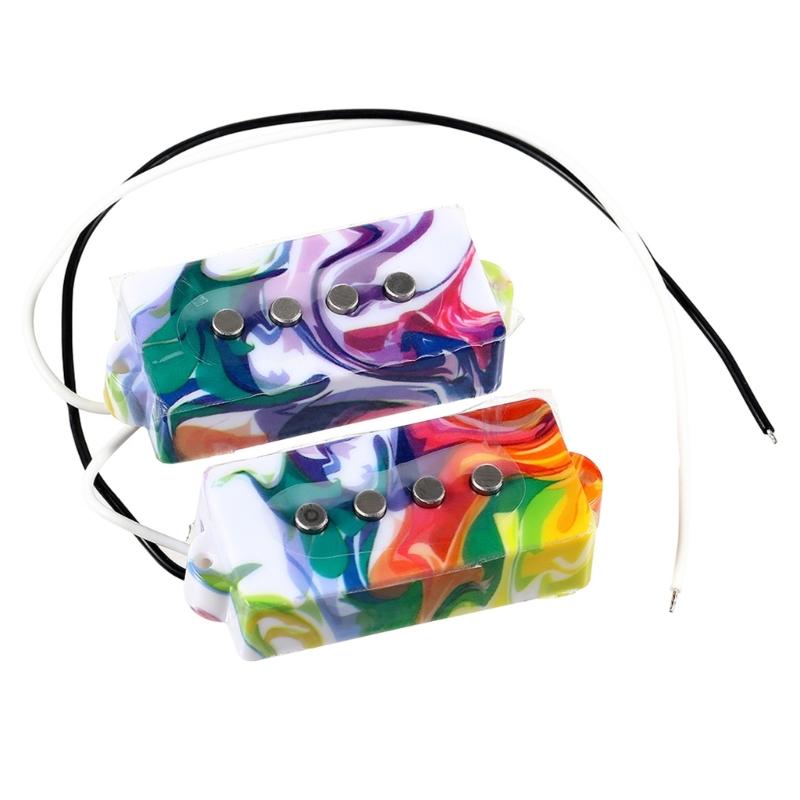 Colorful Artistic Pattern Bass Guitar Pickup Prewired Designs For 4 String Models Features Dust Moisture Resistance 1