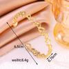 Heart-to-Heart Titanium Steel Hollow Heart Bracelet - Adjustable, Simple, Trendy Women's Bangle