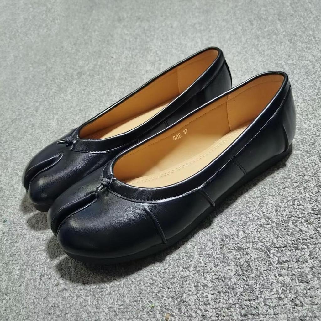 Spot Women's 2024 New Pleated Split-Toe Ballet Flats with Bow