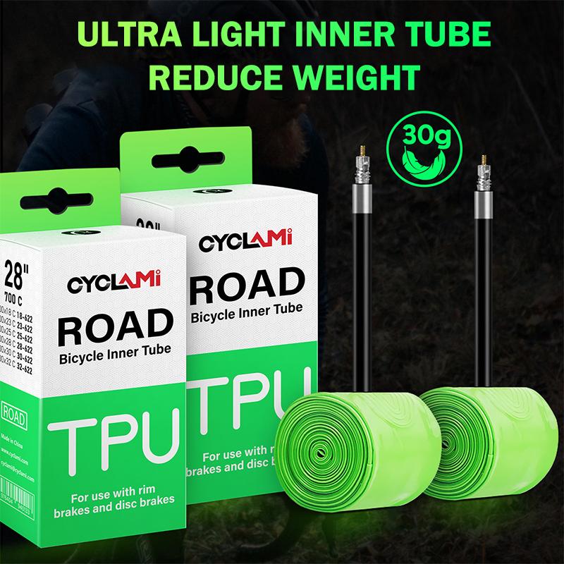Cameră de bicicletă ultralight 30G Material TPU 700C 18 32 Anvelopă bicicletă rutieră Lungime 45mm 65mm 85mm Valve Franceză