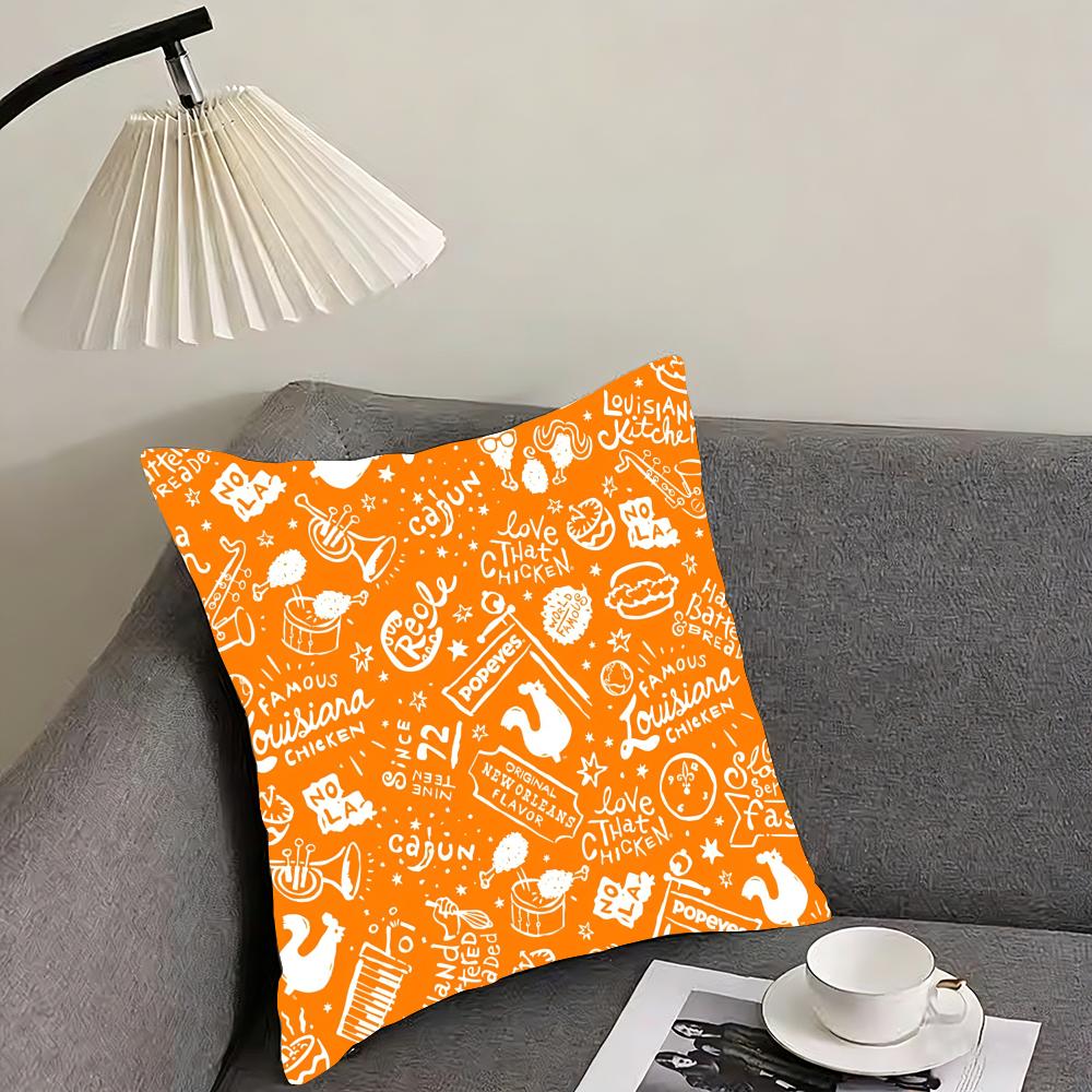 

Fried Chicken PPopeyeS Cushion Cover Elegant Comfort Pillowcase Sofa Bed Doublesided Printed Invisible Zipper Home Decor 30x30cm