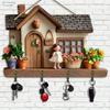 2D 1PCS Cartoon Healing Wooden Key Holder Multi Functional Creative Storage Display Stand Wall Decoration Porch Decoration Gift