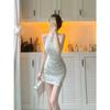 Small Improved Cheongsam Light Girl Neck Sling Hip Wrap Spice Girl Dress Summer New