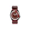 Seiko Relógio SEIKO5 Movimento Mecânico Pulseira de Couro Relógios Masculinos Mostrador Vermelho SRPH03K1