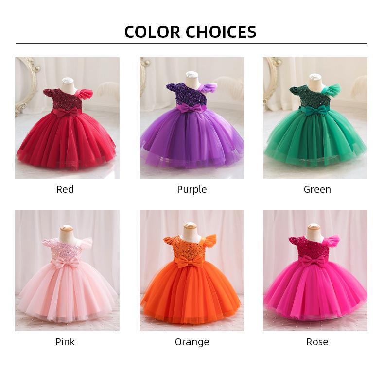 Luxuriöses flauschiges Netz-Prinzessinnenkleid für Mädchen für Abendauftritte und Geburtstage