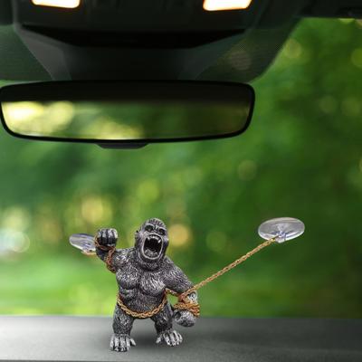 Yousheng Pryskyřičná ozdoba orangutana Realistický vzhled Figurka zvířete Ručně vyrobená Odolná Dekorace gorily Dekorace do domácnosti