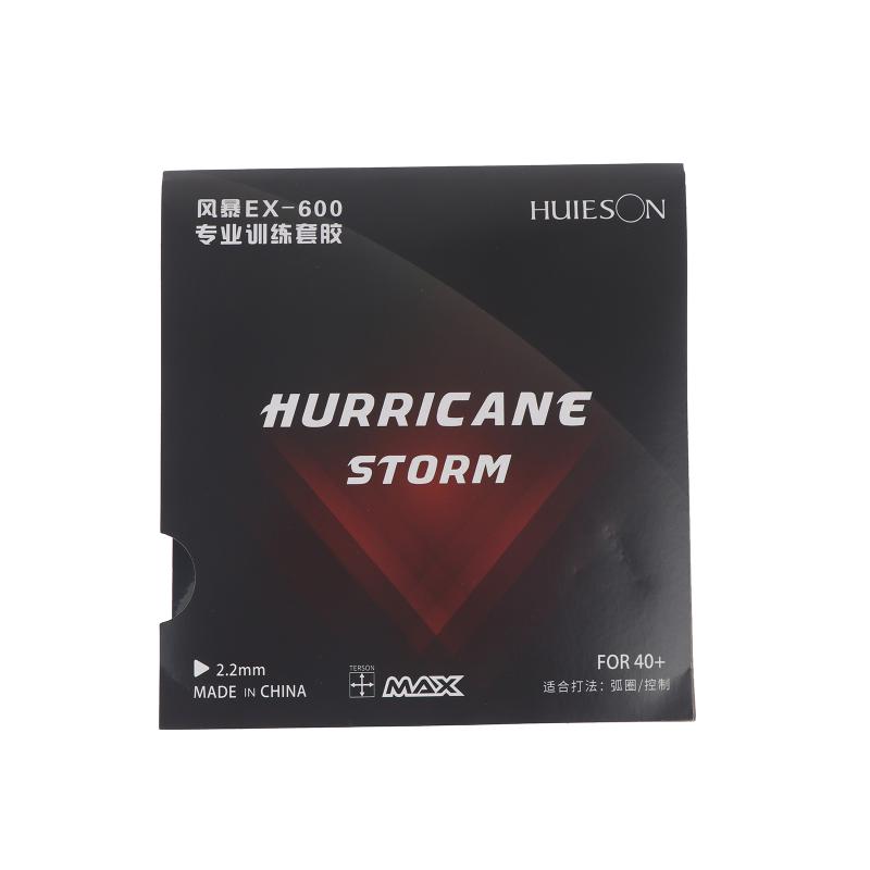 GOMMA DA TENNISTAVOLO HURRICANE-STORM EX-600 2,2 mm, Gomma Ping Pong Autorizzata Resistente per Controllo Loop, Adatta per Competizioni 40+