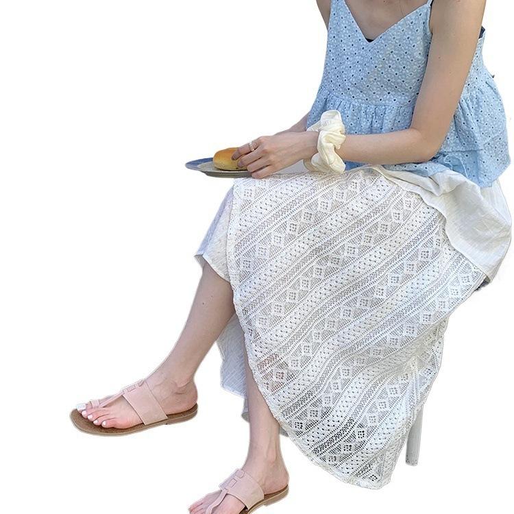 BEI LI XUAN Soft-bottomed Toe Slippers Women's 2025 Summer Wear Sandals Beach Slippers