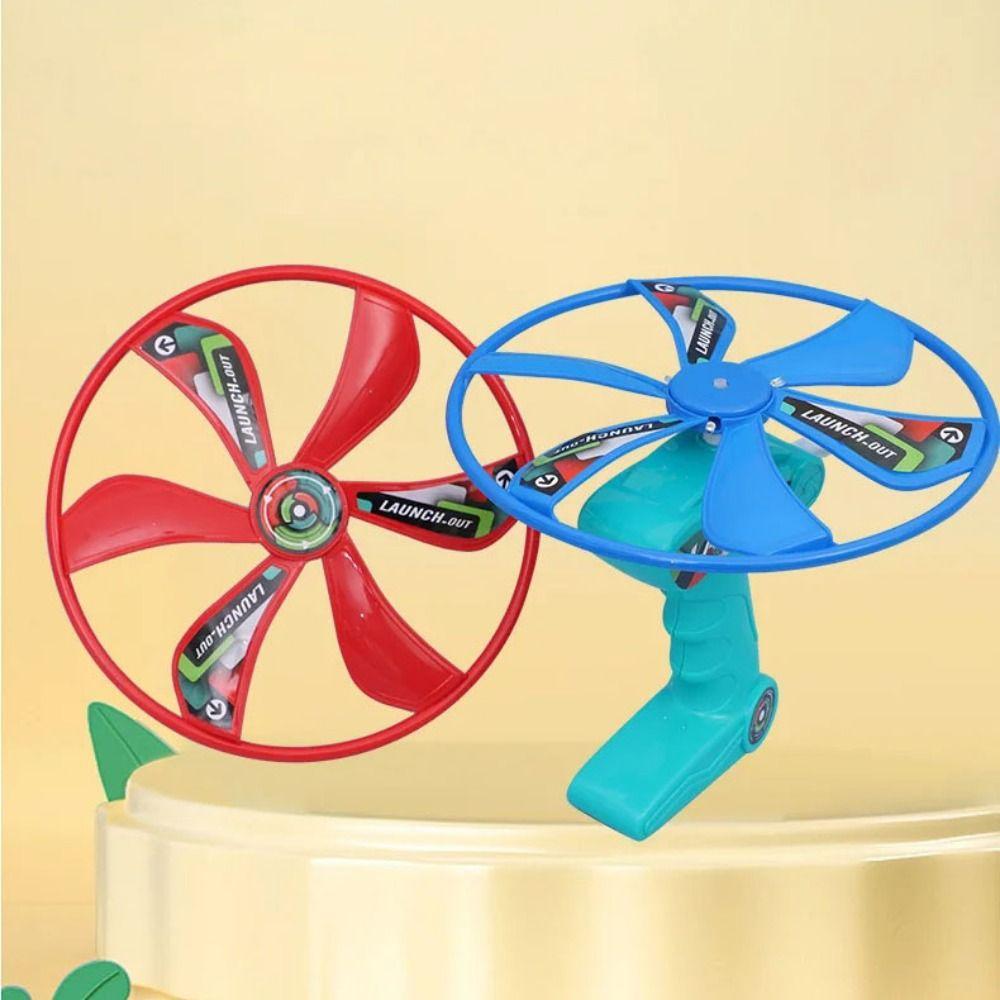 Atmosphere Prop Ripcord Sky Spin Toys Launcher Spinner Dragonfly Toy Pull Flying Ripcord Kids