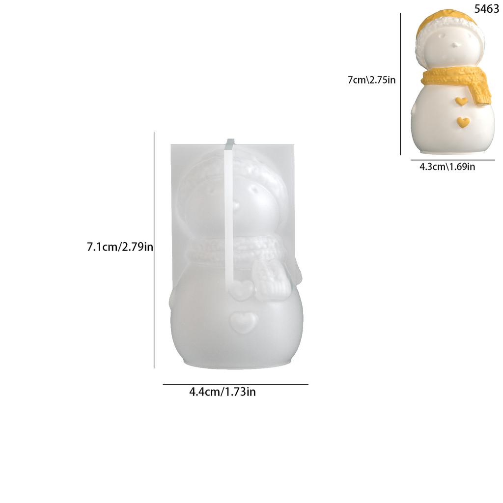 Snowman Plaster Mold White Resin Drip Mold Scented Candle Mold Versatile For Candle Making Christmas Decoration Home Decor