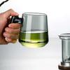 Guanshan High-End Glass Tea Cup Set: Three-Piece Water & Tea Separator with Filter