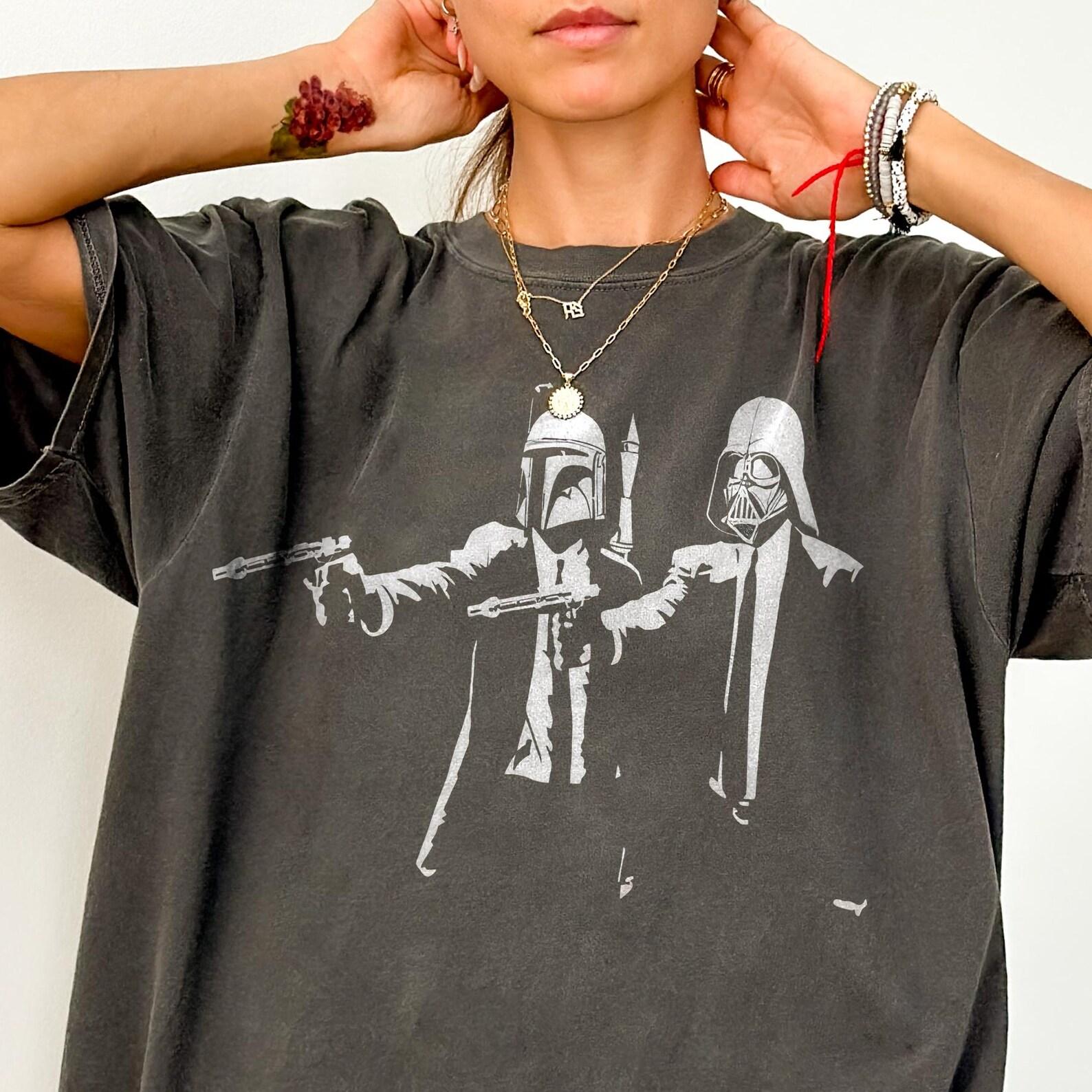 Darth Vader & Boba Fett Pulp Fiction Inspired Shirt - Star Wars Tshirt,Darth Vader Tshirt,Anakin Skywalker Shirt,Bounty Hunter Tshirt L