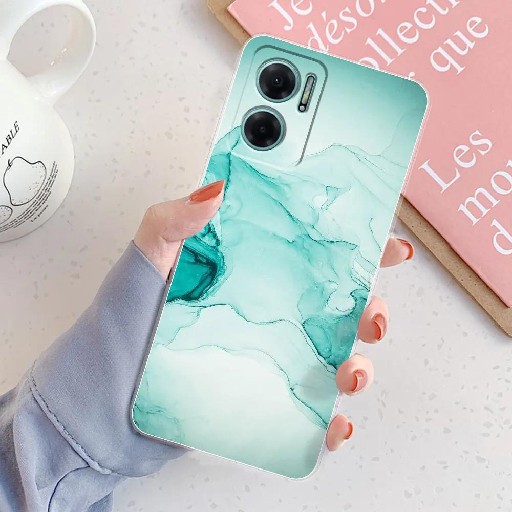 For Redmi 10 5G Case 2022 New Transparent Fashion Girls Soft Phone Cases for Xiaomi Redmi 10 5G Silicon Back Cover TPU Bumper