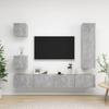 Vidaxl 5-Cz. TV Cabinet Set, Concrete Gray, Board