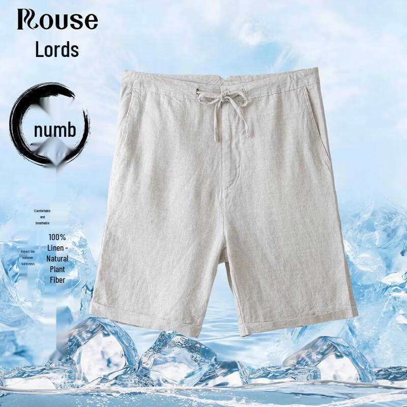 Men s 100% Linen Straight-Leg Casual Pants M