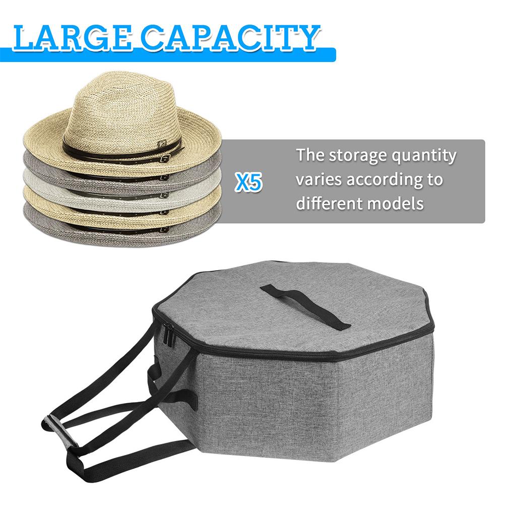 Storage Collapsible Hat Case Hat Box for Travel Cowboy Cap Hat Organizer for Closet with Handles Hat Boxes for Men and Women