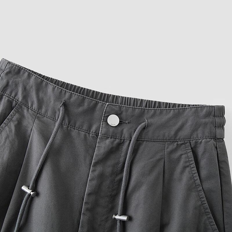 Women's Elastic Waist Wide-Leg Cargo Pants with Two-Way Hem