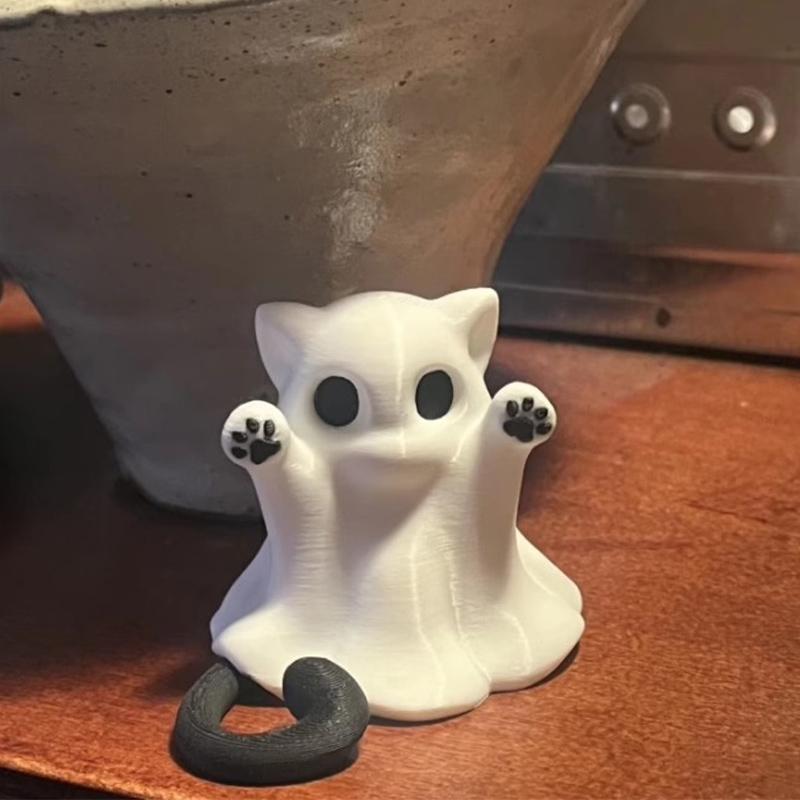 Cute Middle Finger Ghost Statue Mini Halloween Decorations For Home Centerpiece Coffee Table Ornament Adorable Horror Figure