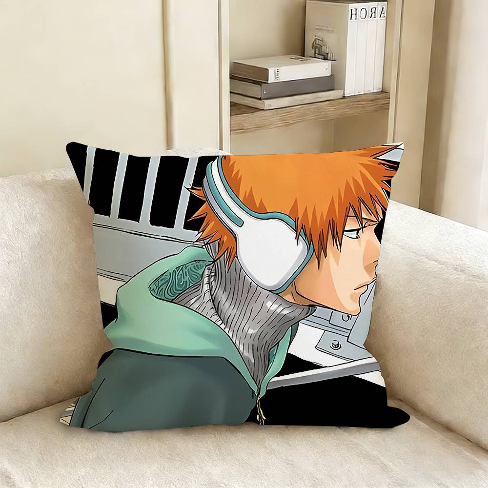 KKurosaki IIchigo BBleach RRukia Pillow Cover Sofa Cushion Cover Home Room Decoration Children Gift