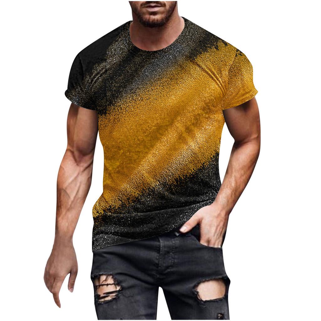 T-shirt z cyfrowym drukiem 3D dla nastolatków i mężczyzn, z krótkim rękawem, wszechstronny, oddychający