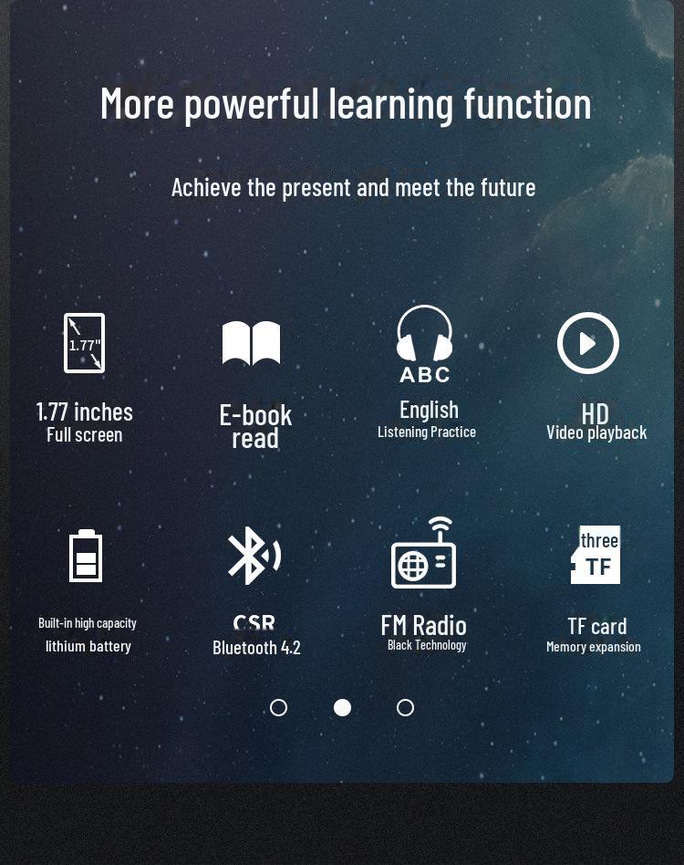 Bluetooth-MP3-Musikplayer – Studentenversion mit Touchscreen und Unterstützung für englische Hörbücher