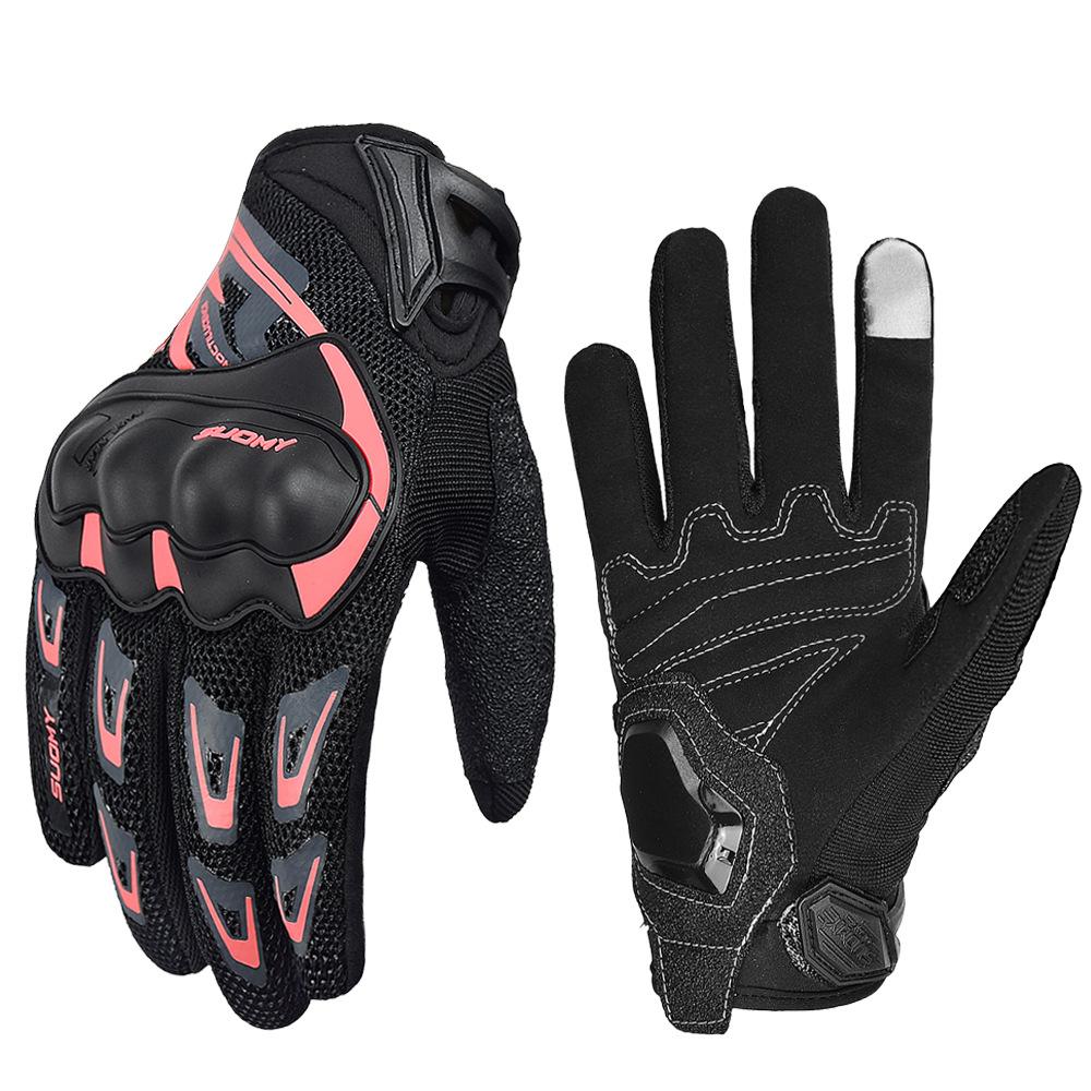 Gloves Summer Mesh Thin Four-season Cycling Locomotive Rider Anti-drop Off-road Racing Male Full Finger