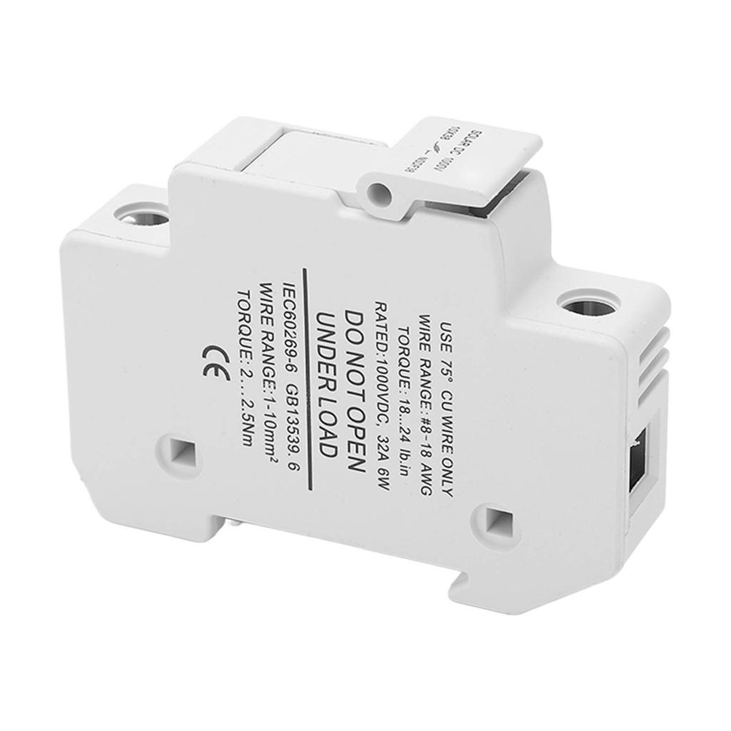 DC-Leistungsschalter 1-polig 32A PV-Sicherungskasten Führungsschienen-Basishalter für Combiner 1000V 6W