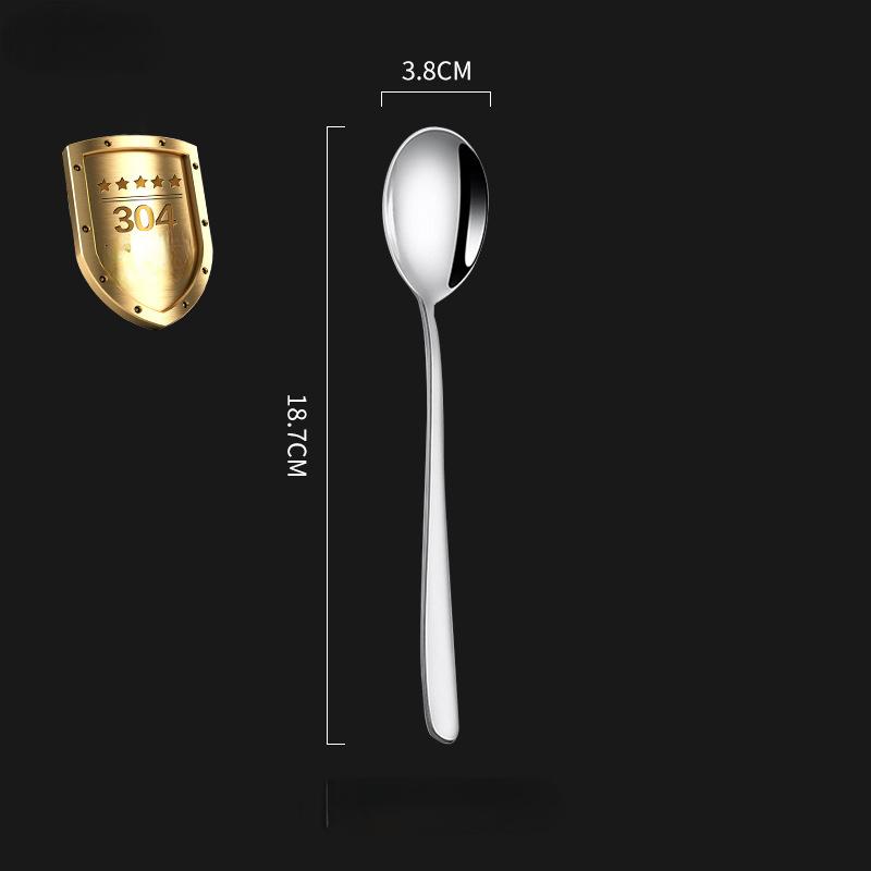 

Ложка из нержавеющей стали 304, утолщенная ложка для льда, кофейная ложка, бытовая ложка для еды, оптовая продажа производителя серебряный