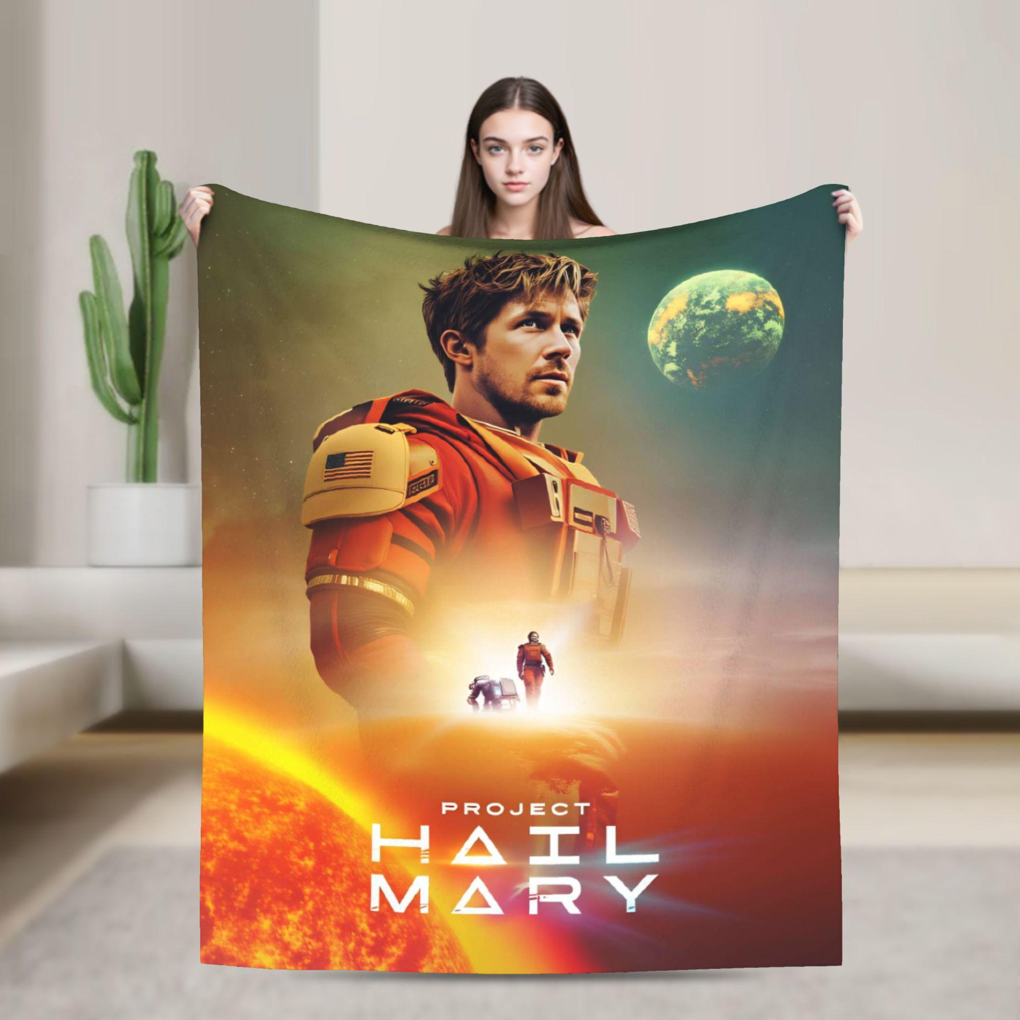 

Project Hail Mary AMAZE AMAZE AMAZE Flannel Blankets Kids Adults Soft Cozy Throw Blanket Spring Couch Chair Bedspread Bed Cover 75x100cm (30x40inch)