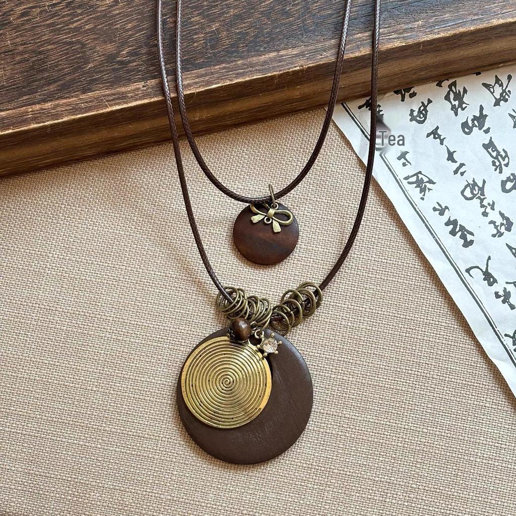Bohemian Ethnic Layered Necklace - Zen Long Feather Chain for Women