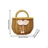 Hanging Storage Basket Imitation Rattan Portable Ornament Practical Container
