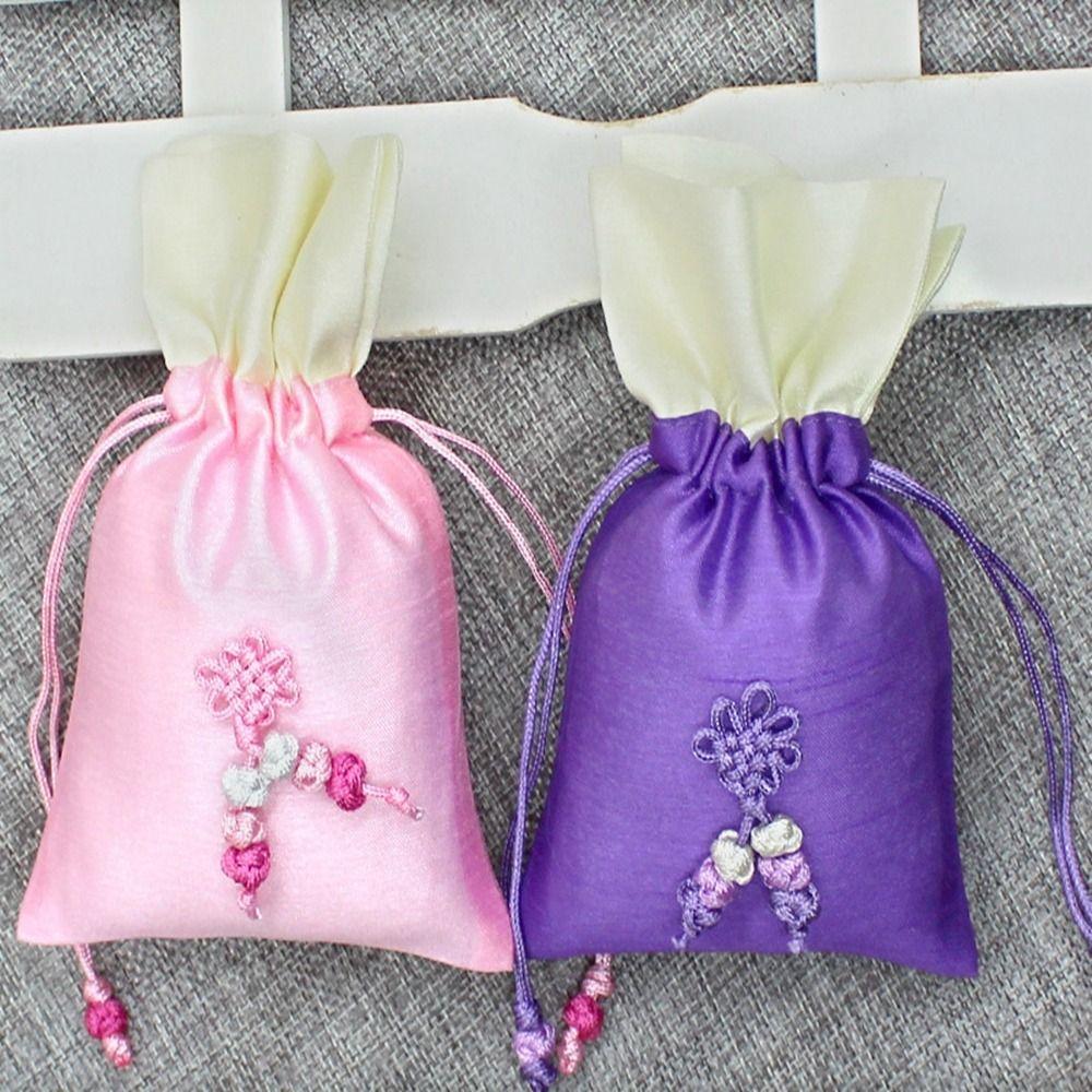 Chinese Knot Chinese Style Sachet Candy Bag Tassel Small Pouch Jewelry Packaging Bag  Children