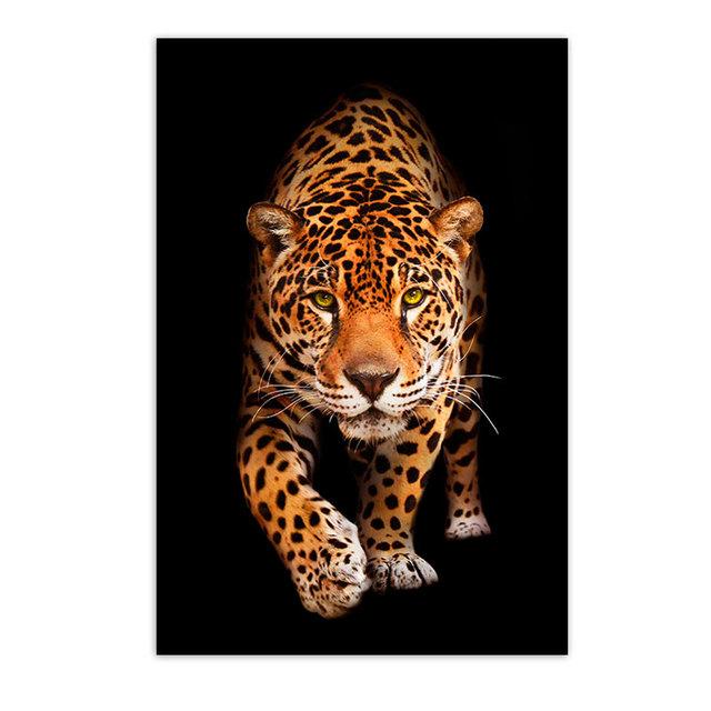 Chůze Leopard Plakáty Tisky Plátno Malba Divoká Zvířata HD Obrázky Nástěnné Umění Panter Dekorace Obraz Pro Dekoraci Obývacího Pokoje