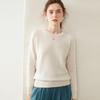 Women's Fashionable Autumn/Winter Cashmere Sweater: Round Neck, Double Strand, Thickened Knit Base Layer Outerwear.
