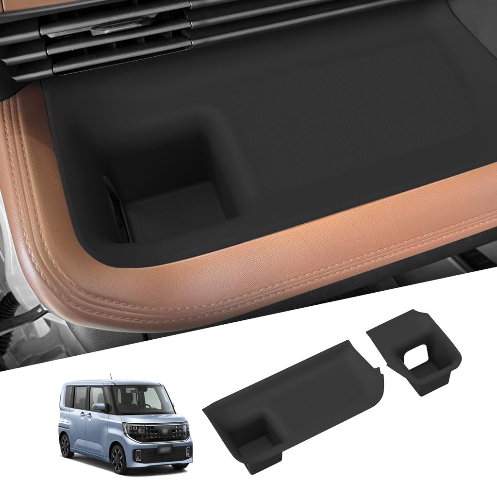 LUCKEASY for Nissan Roox 2025 3rd Generation Dashboard Cup Holder Storage Box Silicone Shock-Absorbing Central Cup Tray Tidying