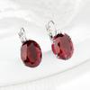 Sparkling Oval Zirconia Huggie Earrings with Cubic Design for Party Fashion