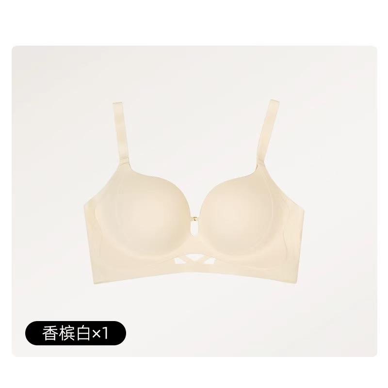Traceless Display Large Upper Support Anti-sagging Women's Liquid Foundation Hollow Fixed Cup Bra Cover