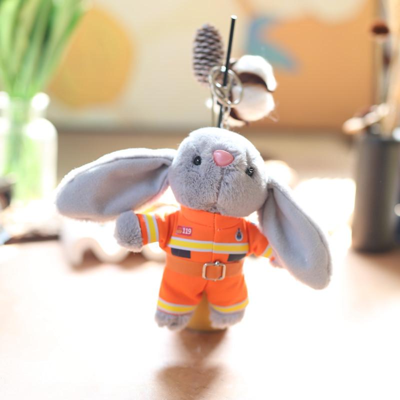 

Милий Милий Кролик Світлофор Підвіска Плюшева Іграшка Пожежний Поліцейський Кролик Підвіска на Сумку Брелок Лялька 12 cm.