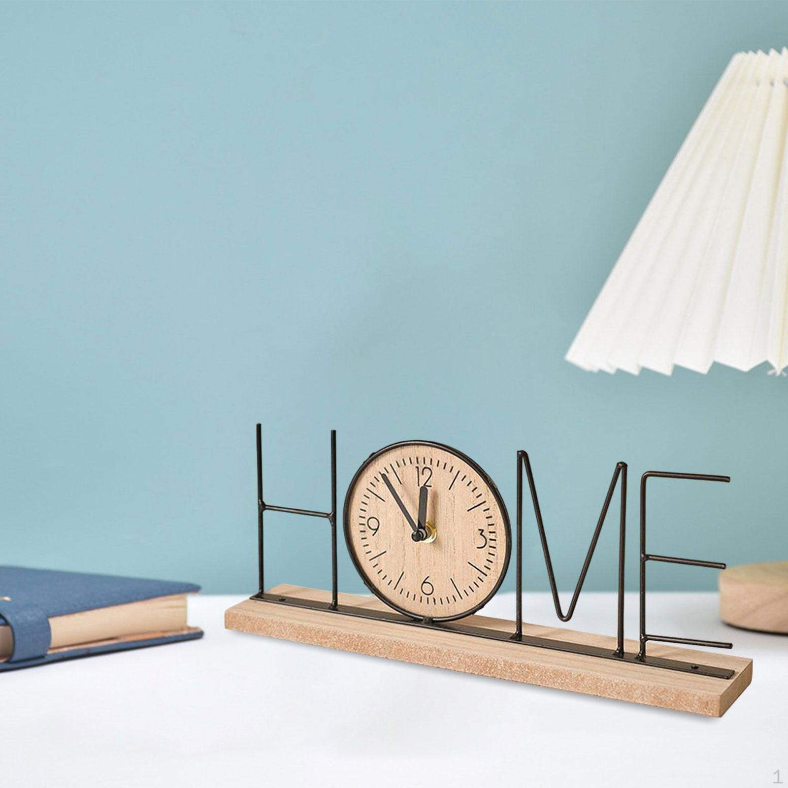 

Современные металлические часы для использования на столе и полке HOME