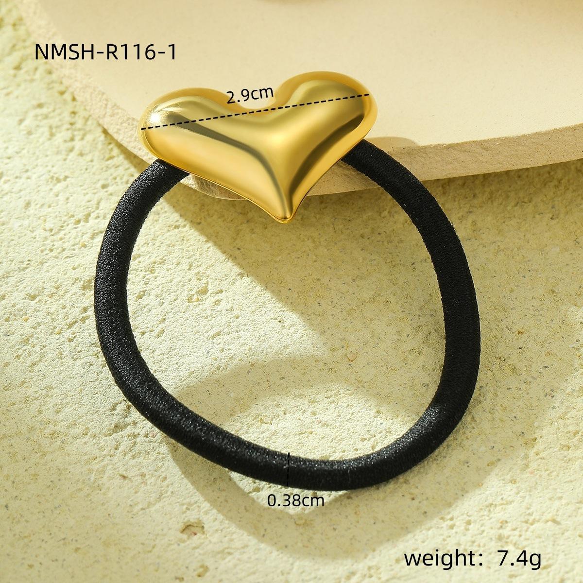 GEMCHIC Women s Titanium Steel Irregular Heart Sunflower Low Ponytail Holder Fashion Elastic Hair Tie