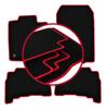 Velour Floor Mats with Red Edge For: Toyota Land Cruiser J150 Off-road (2009-)