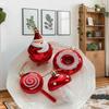 2 Stück Weihnachtsbaumkugeln Ornamente Zuckerstange Eule Weihnachtsbaum Anhänger Rote und Weiße Dekorationen Weihnachten Neujahr Hausparty Dekor